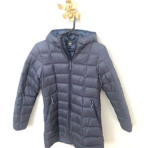 REI light car-length down coat